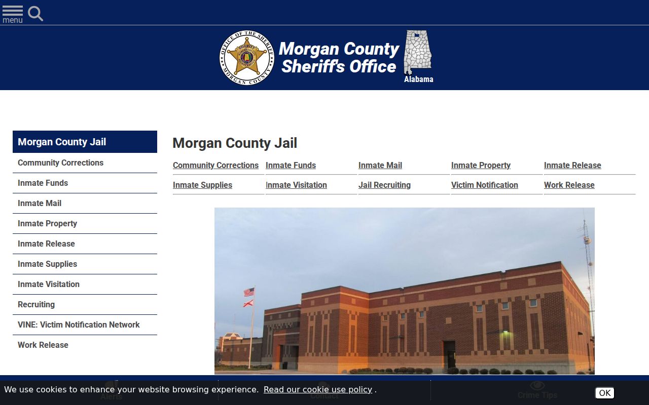 Morgan County arrest records jail corrections information
