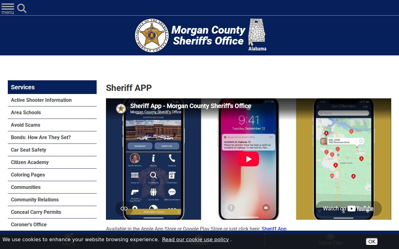 Morgan County arrest records sheriff mobile app