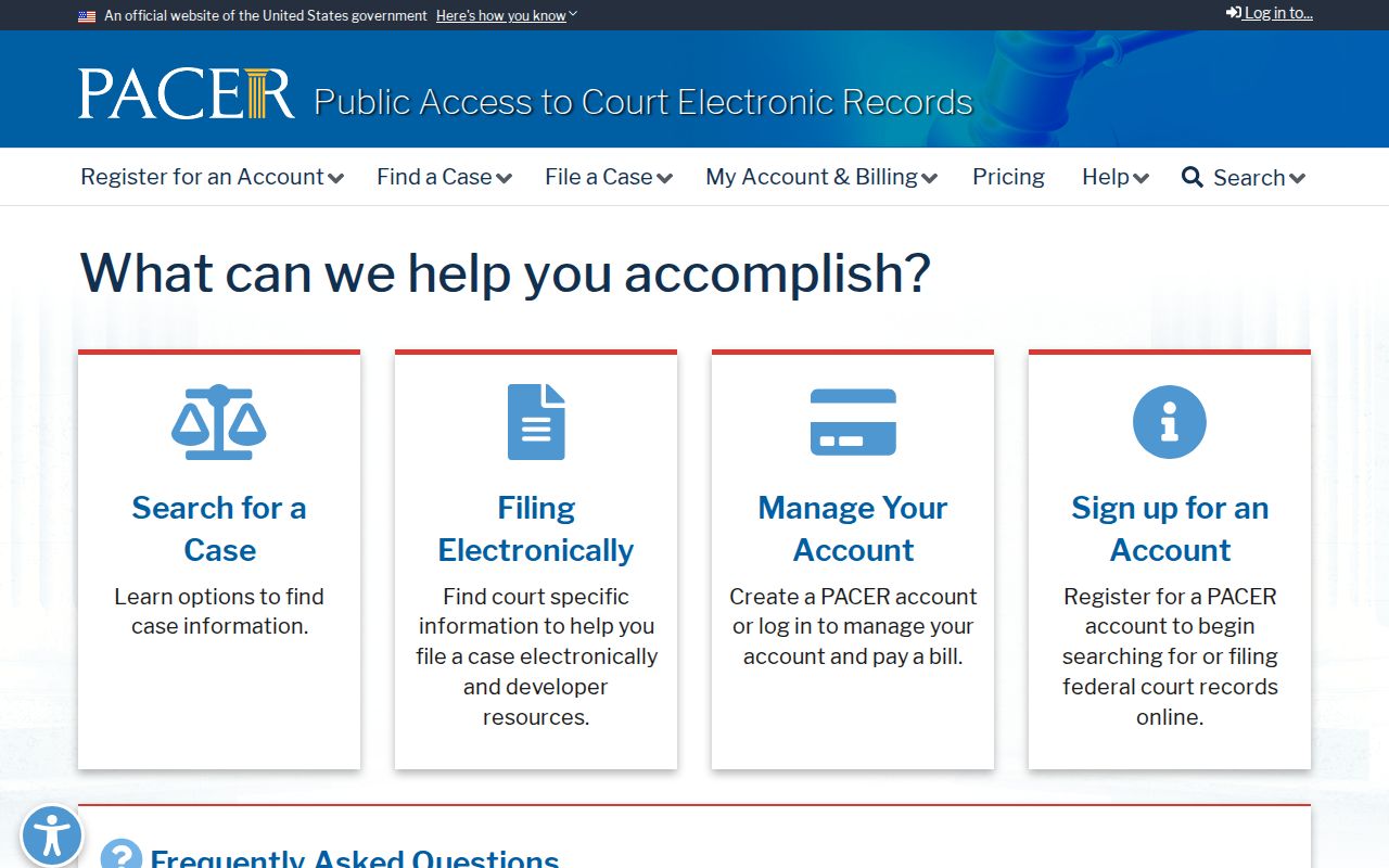 Morgan County federal court docket search through PACER