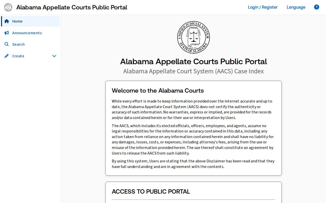 Morgan County court records in the Alabama appellate public portal