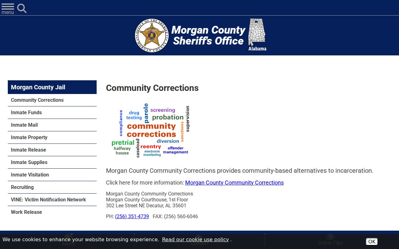 Morgan County criminal court records Community Corrections