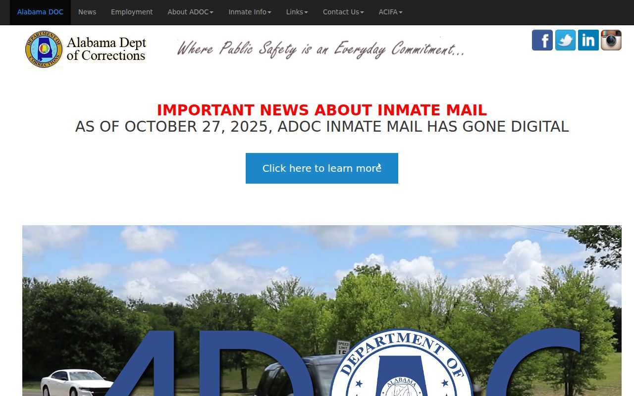 Alabama corrections records related to Morgan County court cases