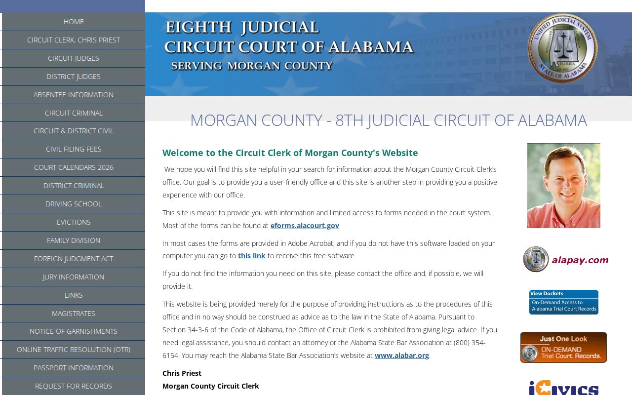 Morgan County Circuit Clerk court records office