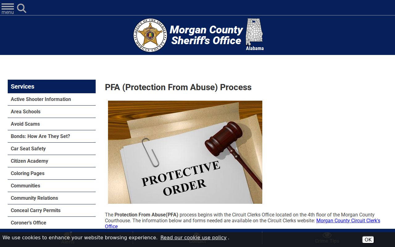 Morgan County warrant records and sheriff court process